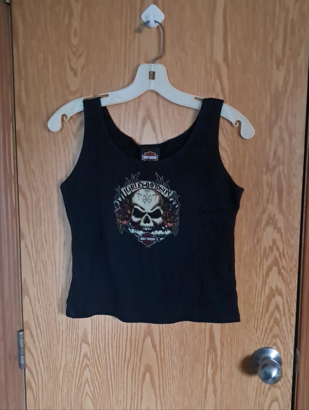Ladies Harley Davidson Black Skull  Daytona Beach, FL Tank Top Sz. S